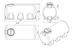 Пластиковая емкость ЭкоПром H 750 (Черный) 2
